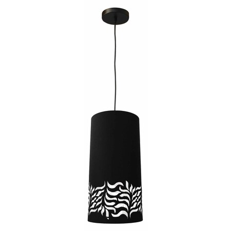 Dainolite 1Lt Glora Pendant Jtone Black Black Shade GLO-1P-797